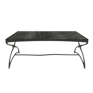 Журнальный стол ZINGEROSO Glass 102 х 62 см, темный мрамор/черный