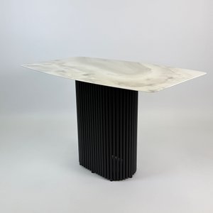 Обеденный стол TRUBIS Wood+Glass с мраморной фотопечатью, 120 х 71.5 см