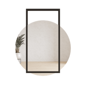 Зеркало в черной раме KRAUGS, 89 х 79 см