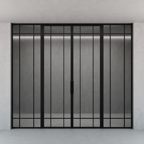 Распашная перегородка с бесцветным стеклом FLOROVIA 300 х 260 см