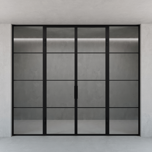 Распашная перегородка с бесцветным стеклом CALISTASA 300 х 260 см