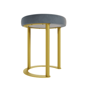 Пуф HORSIX 38 х 38 см, серое сиденье/золотой