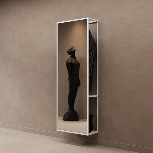 Зеркало-стеллаж KATARIS L белый, 180 x 60 см