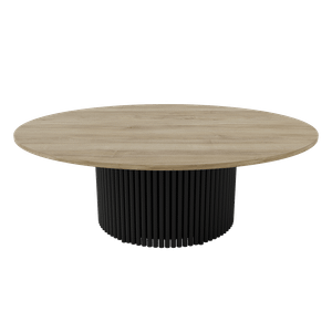 Журнальный столик TRUBIS Wood M D120 см, орех/черный