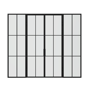 Распашная перегородка с бесцветным стеклом BORKUMA