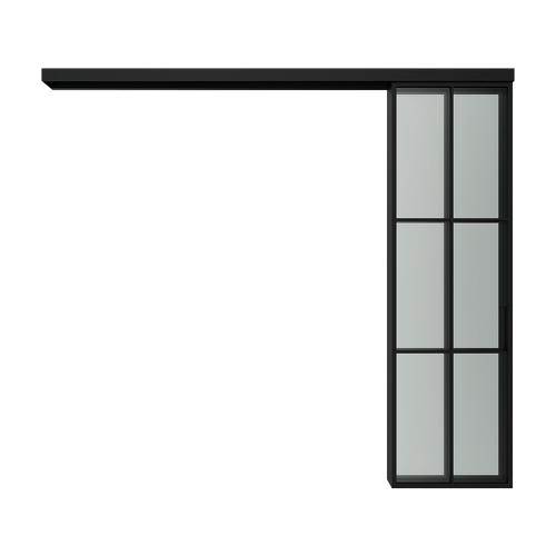 Каскадная перегородка с бесцветным стеклом BORKUMA 240 х 260 см