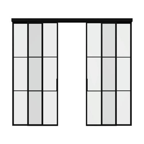Раздвижная перегородка с бесцветным стеклом BORKUMA 300 х 260 см