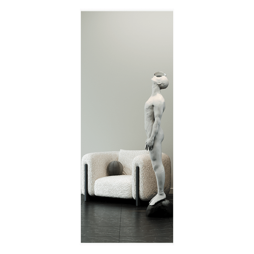 Зеркало в белой раме HALFEO XL Slim, 200 х 80 см