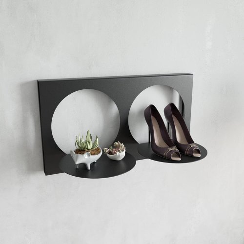 Полка GNUTUM черная, 64 x 34 см