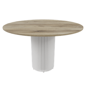 Обеденный стол TRUBIS Wood L D120 см, орех/белый