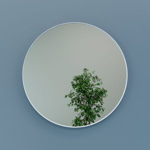 Зеркало в белой раме RAUNTEL L, 101 х 101 см