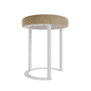 Пуф HORSIX 38 х 38 см, бежевое сиденье/белый