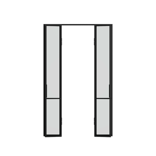 Распашная перегородка с бесцветным стеклом DIRONTA Slim 160 х 260 см