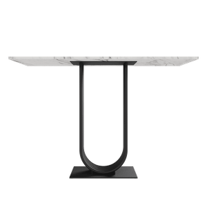 Консоль ARFEO 120 х 40 см, белый мрамор/черный
