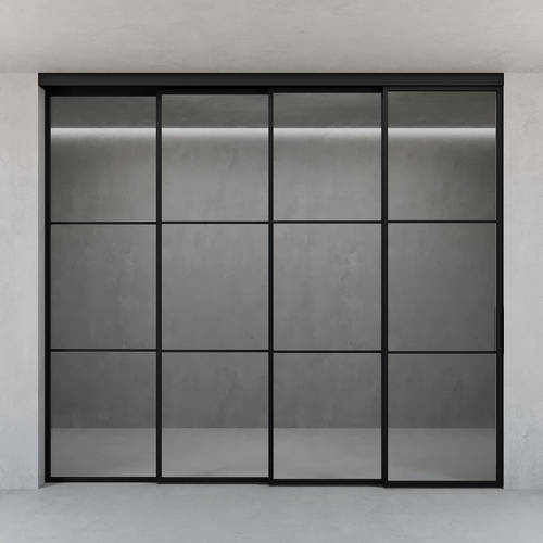 Каскадная перегородка с бесцветным стеклом CHAIROVIA 240 х 260 см