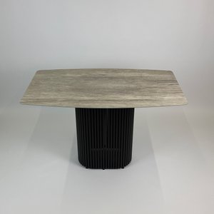 Обеденный стол TRUBIS Wood+Glass с фотопечатью под камень, 120 х 71.5 см