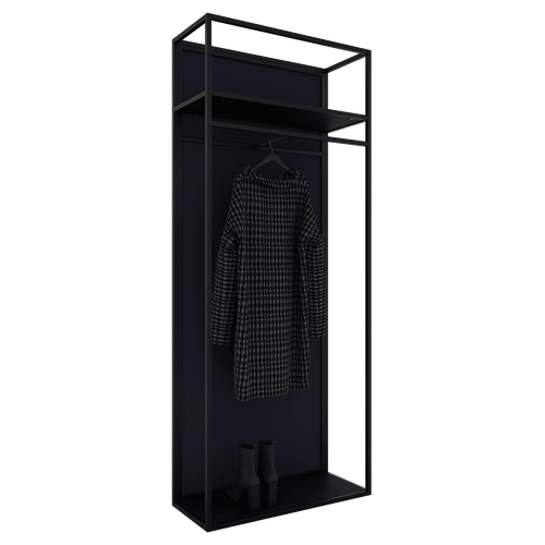 Зеркало-стеллаж KATARIS XL черный, 200 x 80 см