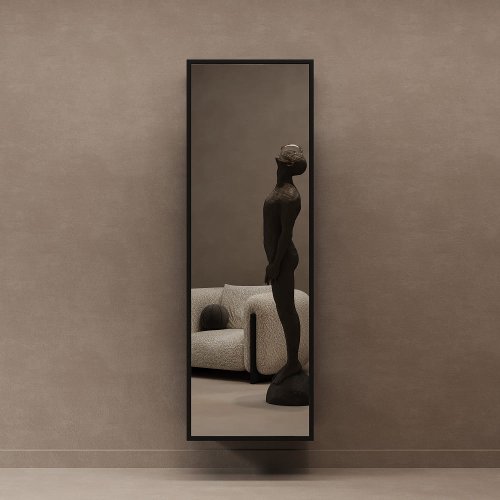 Зеркало-стеллаж KATARIS L черный, 180 x 60 см