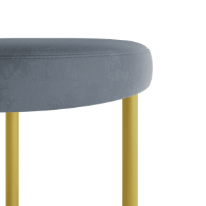 Пуф HORSIX 38 х 38 см, серое сиденье/золотой