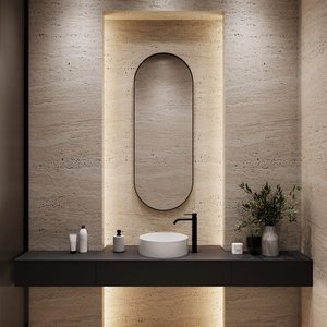 Зеркало в черной раме NOLVIS M, 136 х 51 см