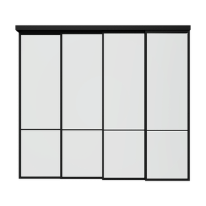 Каскадная перегородка с бесцветным стеклом DIRONTA