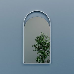 Зеркало в белой раме ARKELO S, 102 х 52 см