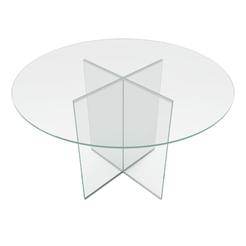 Обеденный стол стеклянный RONDO, D120 см