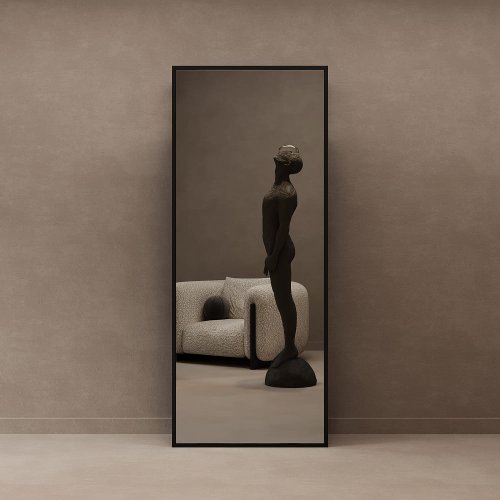 Зеркало-стеллаж KATARIS XL черный, 200 x 80 см