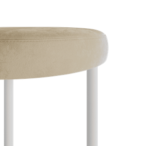 Пуф HORSIX 38 х 38 см, бежевое сиденье/белый