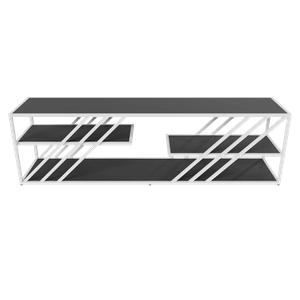 Тумба LATTISO черный/белый, 194.2 х 43.2 см