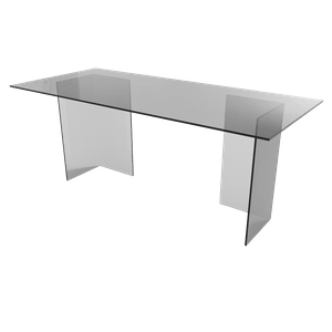 Обеденный стол BAAKIS 180 х 90 см, тонированное стекло