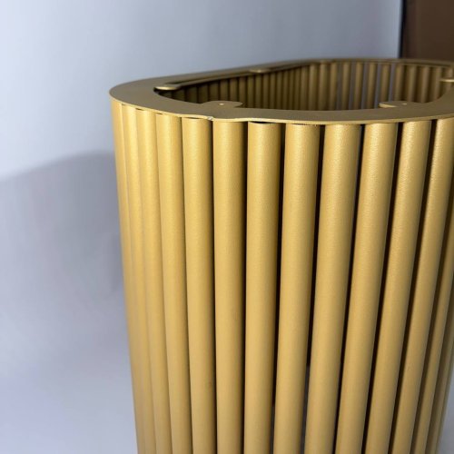 Обеденный стол TRUBIS Wood Oval белый/золотой, 180 х 90 см