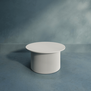 Журнальный столик TRUBIS Wood M D80 см, белый