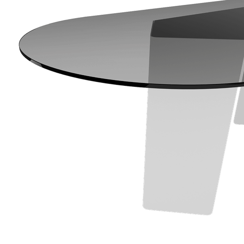 Обеденный стол стеклянный EQVILIS белый 200 х 90 см