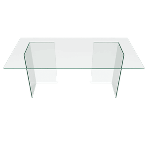 Обеденный стол BAAKIS 160 х 90 см, бесцветное стекло