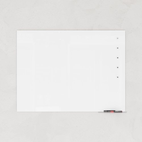 Стеклянная магнитно-маркерная доска белая 60 x 90 см