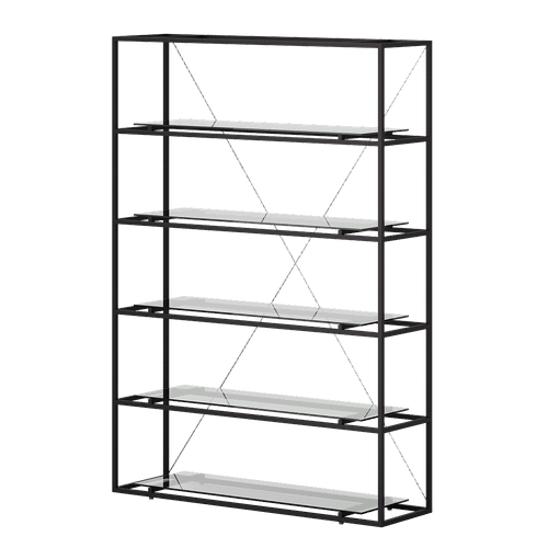 Стеллаж DEFALE черный, 40 х 142 х 202 см