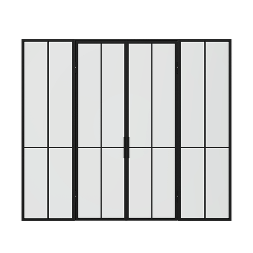 Распашная перегородка с бесцветным стеклом METHOYA 300 х 260 см