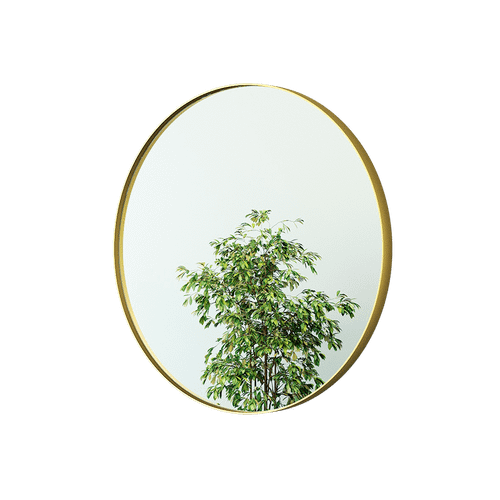 Зеркало в золотой раме RAUNTEL M, 80 х 80 см