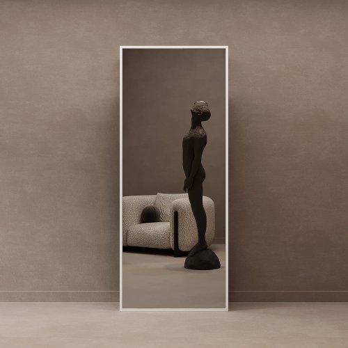 Зеркало-стеллаж KATARIS XL белый, 200 x 80 см