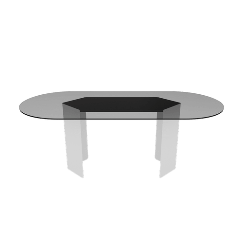 Обеденный стол стеклянный EQVILIS белый 200 х 90 см