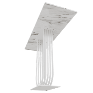 Консоль ARFEO 120 х 40 см, белый мрамор/белый