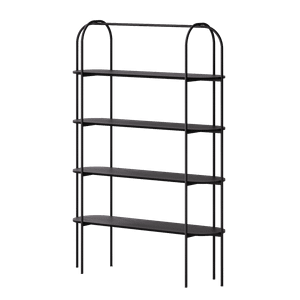 Стеллаж AMFERIX черный, 42 х 142 х 202 см