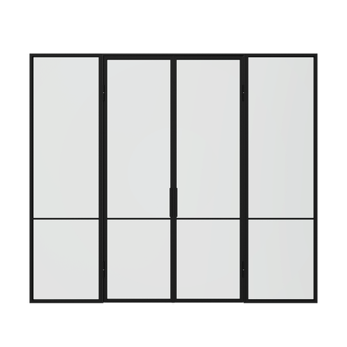 Распашная перегородка с бесцветным стеклом DIRONTA 300 х 260 см