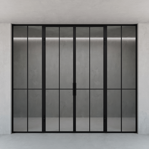 Распашная перегородка с бесцветным стеклом METHOYA 300 х 260 см