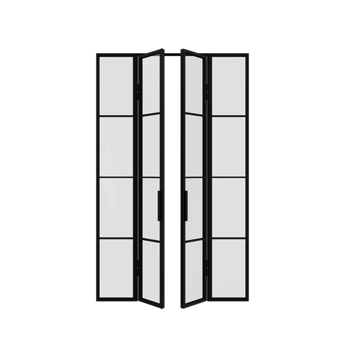 Распашная перегородка с бесцветным стеклом CALISTASA Slim 160 х 260 см