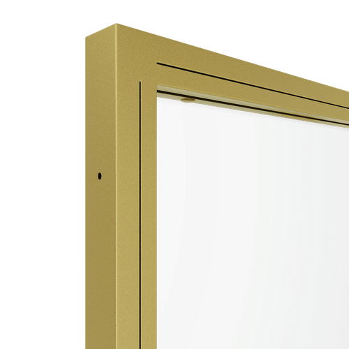 Перегородка с бесцветным стеклом ZONIQUE золотая, 220 х 90 см