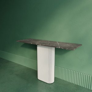 Консоль TRUBIS 120 х 40 см, темный мрамор/белый