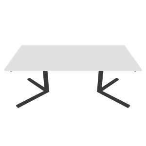 Рабочий стол PINGUM Duo белый/черный, 200 х 100 см