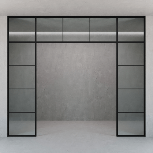 Статичная перегородка с бесцветным стеклом GYRONTE 300 х 260 см